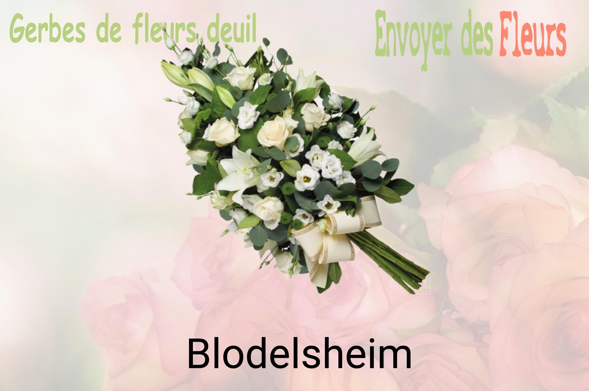 Gerbe de fleurs de deuil livrée à Blodelsheim